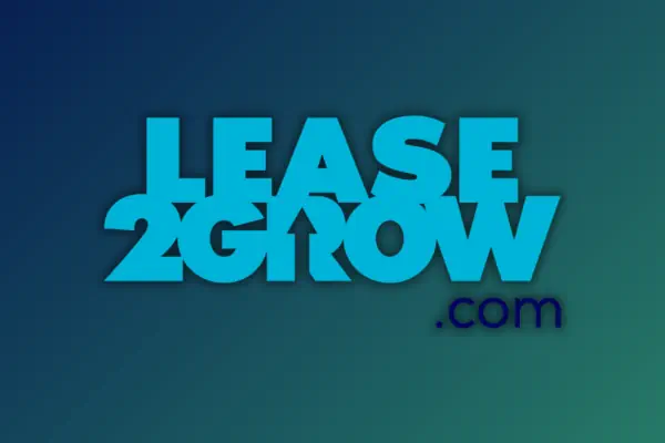 Lease2grow logo on green back for topic boxes